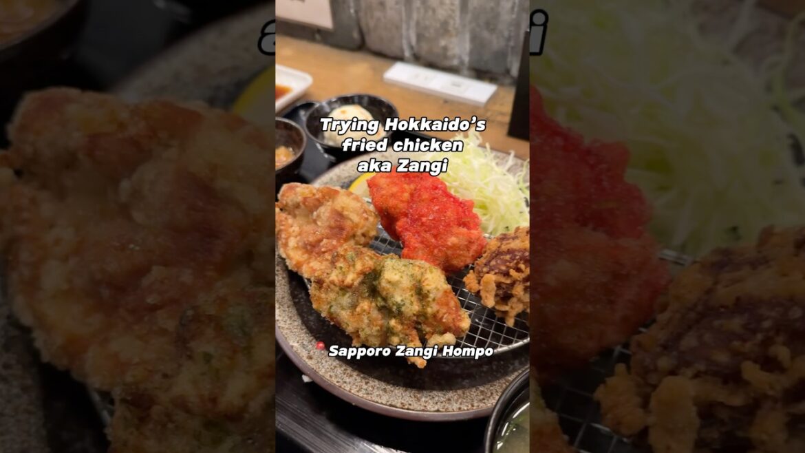 Trying Hokkaido’s style fried chicken, Zangi #japan #japanesefood
