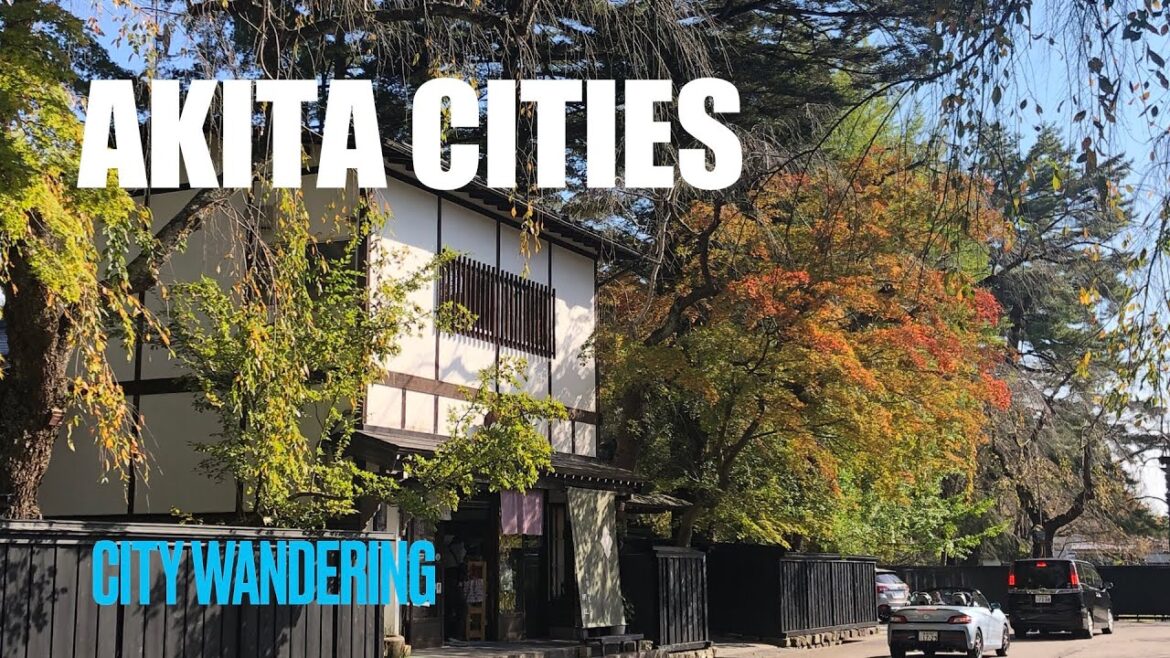 Akita Cities - Akita, Kakunodate, and Daisen with Autumn Colors  日本东北部秋田县的城市