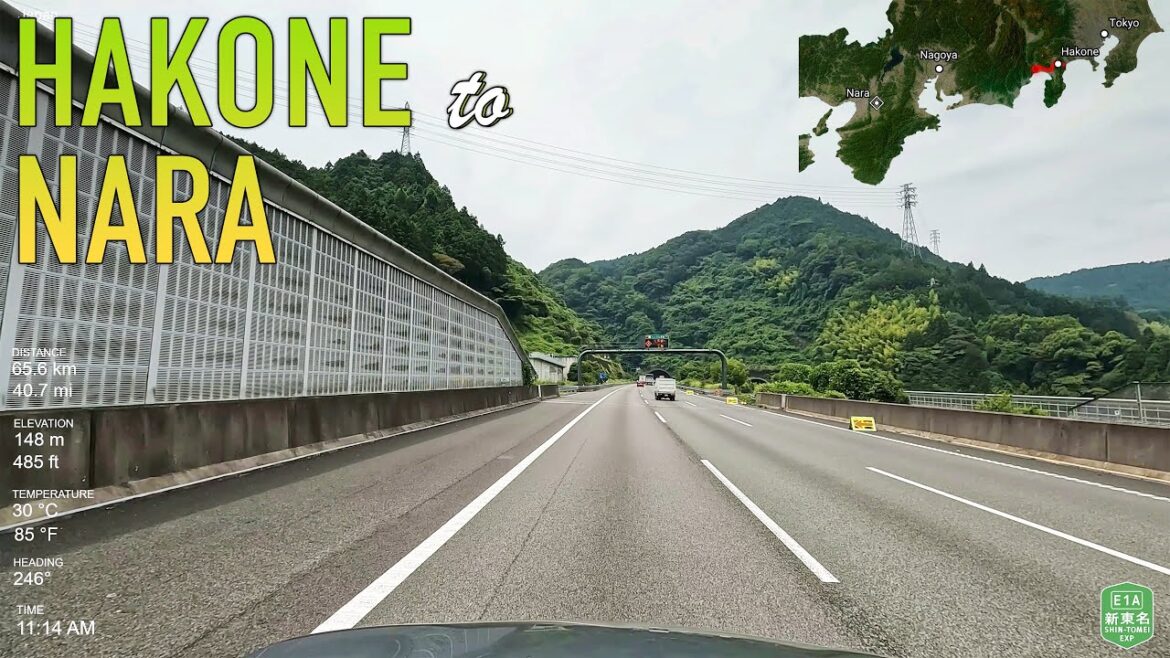 Hakone to Nara Real-Time Road Trip in 4K
