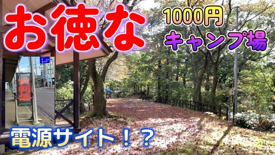 【新潟】長岡　うまみち森林公園　イイんですか？電源サイトが1泊1200円？専用炊事場付き？目を疑う高規格サイトでソロキャンプ。紅葉には早かったが、林間サイトで焚火を堪能しまくる秋キャンプ。