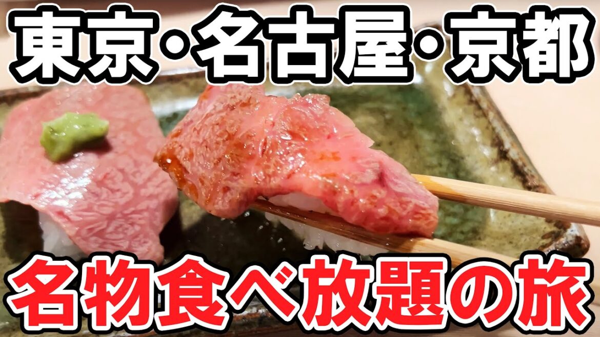 【食い倒れ旅】東京から京都まで、名物食べ放題で移動する！
