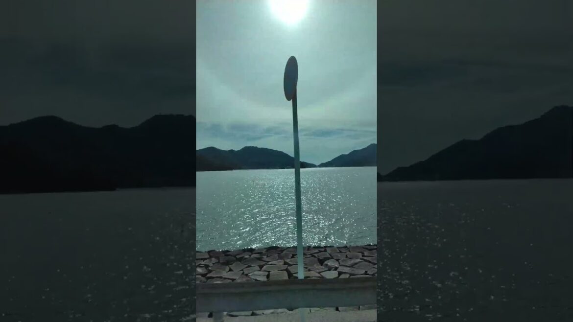 Travelling near sea on local bus in rural Fukuyama, Japan