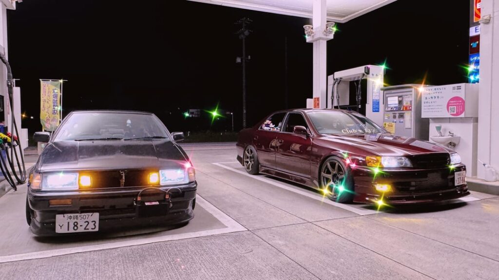 Here’s my shitbox 86 and my friends chaser, just recently installed the coveted Fog lights