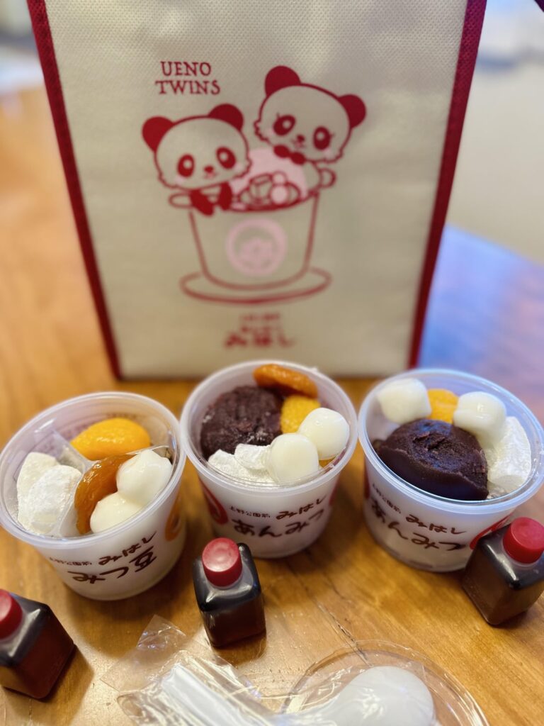 Anmitsu and mitsumame from Mihashi