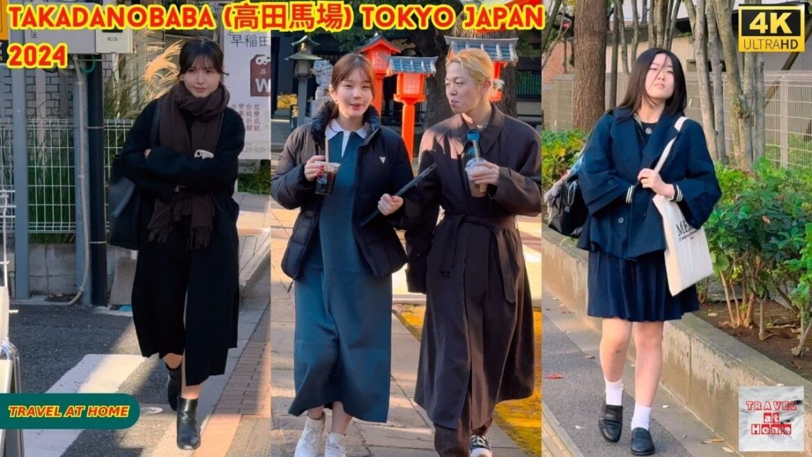 4k hdr Japan travel 2024 | Walk in Takadanobaba (高田馬場) Tokyo Japan |  Relaxing Natural City ambience