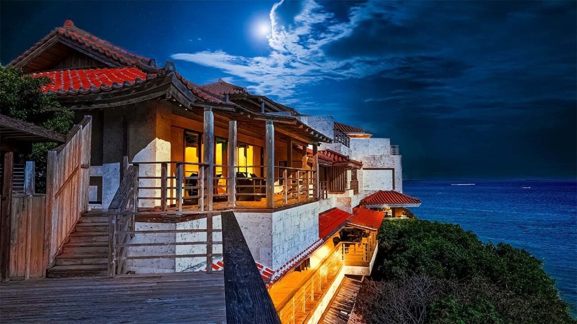 Japan’s Tropical Ryokan with Private Open-Air Bath and Ocean View in Okinawa | Hyakuna-Garan