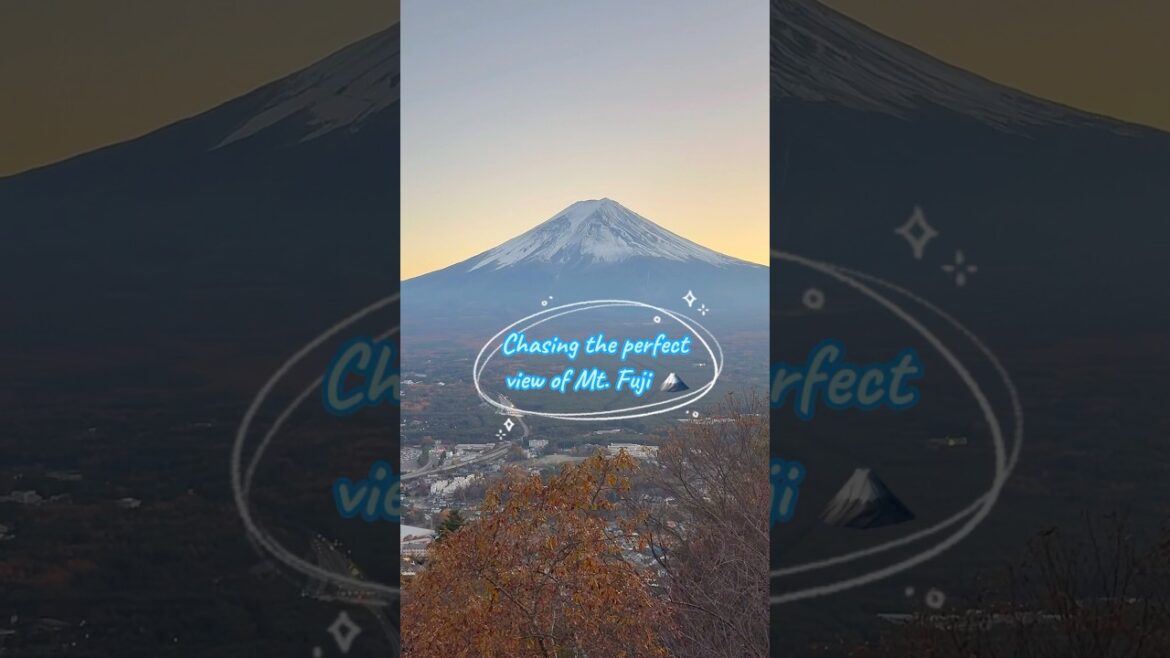 Chasing the perfect view of Mt. Fuji 🗻✨ #mtfujiadventures #lakekawaguchiko #mtfuji #japan