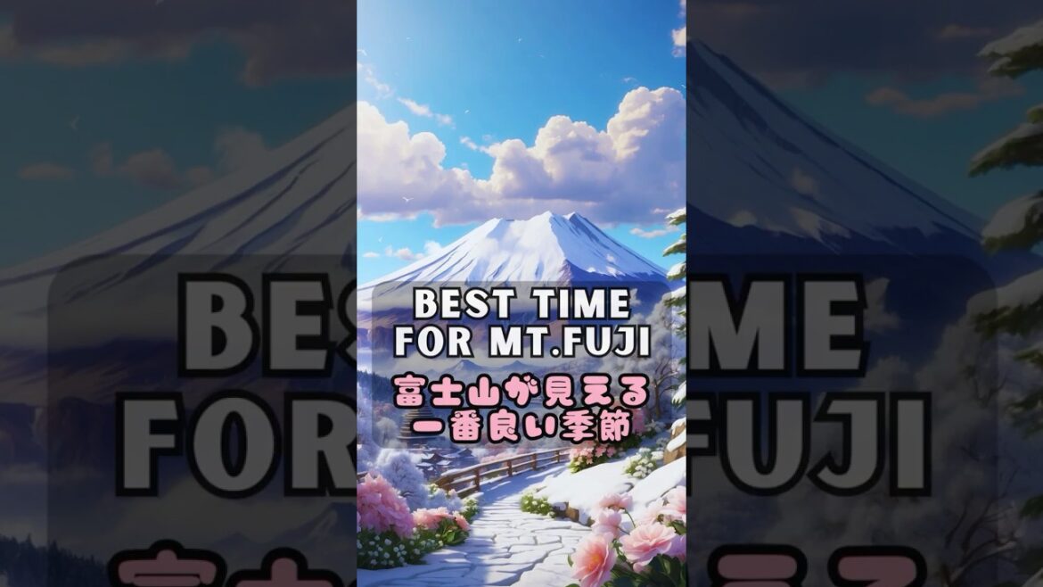 The Best Time to Visit Mt.Fuji to Take Great Photos.