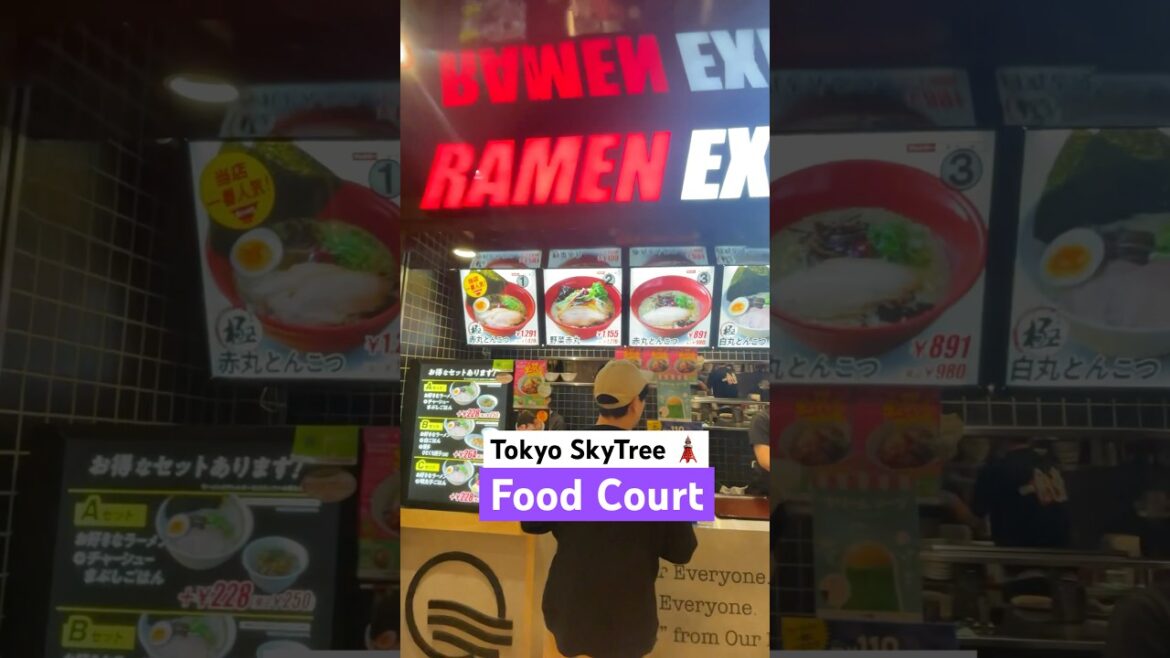 Sky Tree Food Court | Japanese Food, Tokyo #food #foodcourt #skytree #ramen #sushi #foodie #shorts