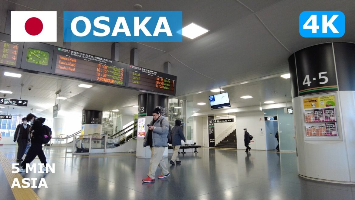 🇯🇵 Japan - Osaka: 5 Minutes Walking Tour - 4K
