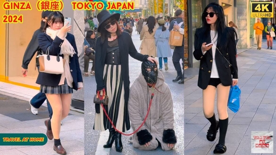 4k hdr japan travel 2024 | Walk in Ginza（銀座）Tokyo japan |  Relaxing Natural City ambience