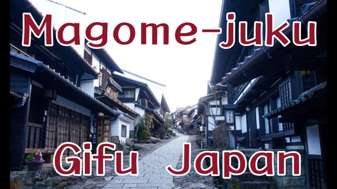 Magome-juku, old Japanese streetscape located on old Nakasendo road.