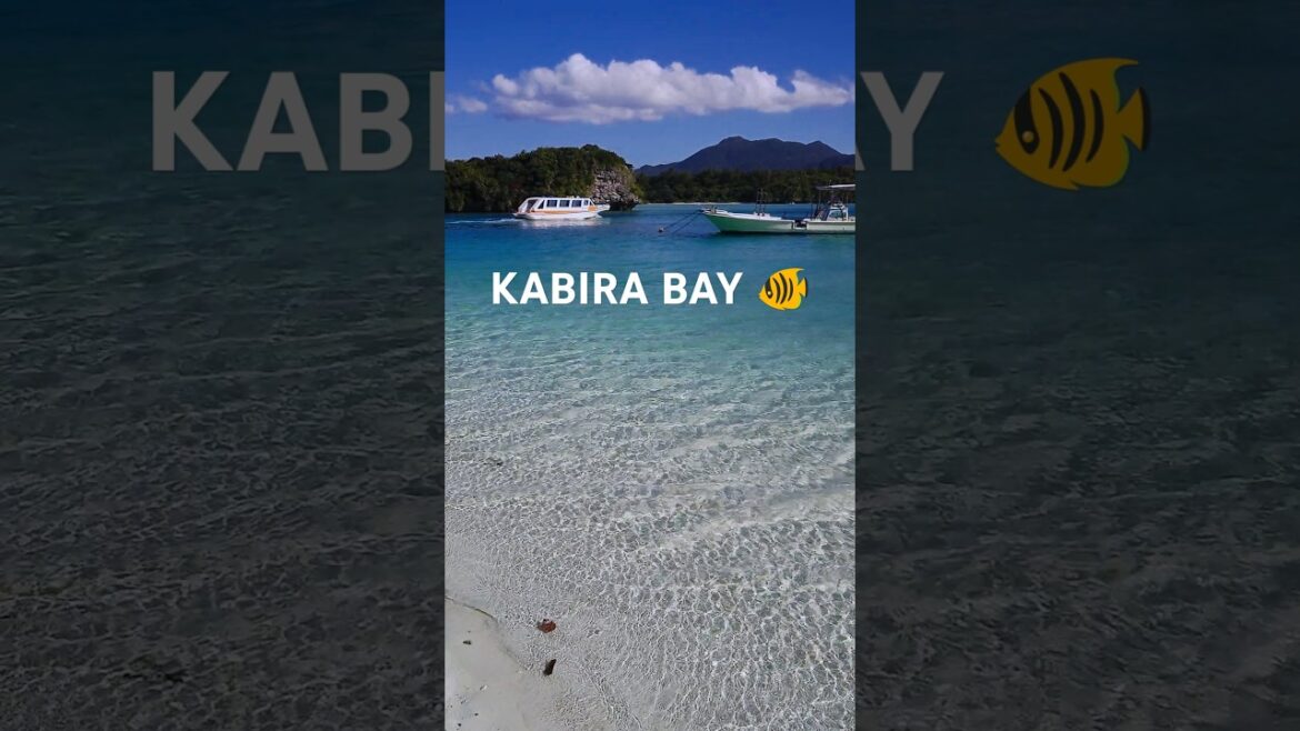 Discover Kabira Bay's crystal-clear waters and vibrant boats! #ishigakiisland  #kabirabay #okinawa