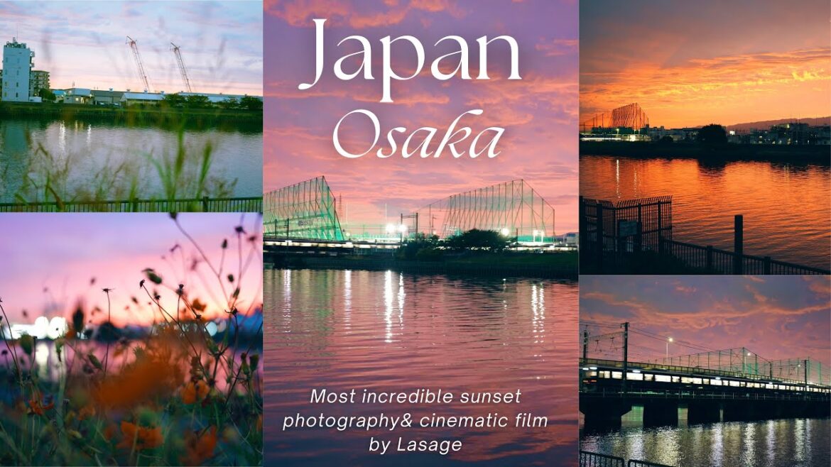 Incredible Sunset in Japan Osaka🌇 Photography& Cinematic Film Panasonic S9.Please turn on subtitles🌷