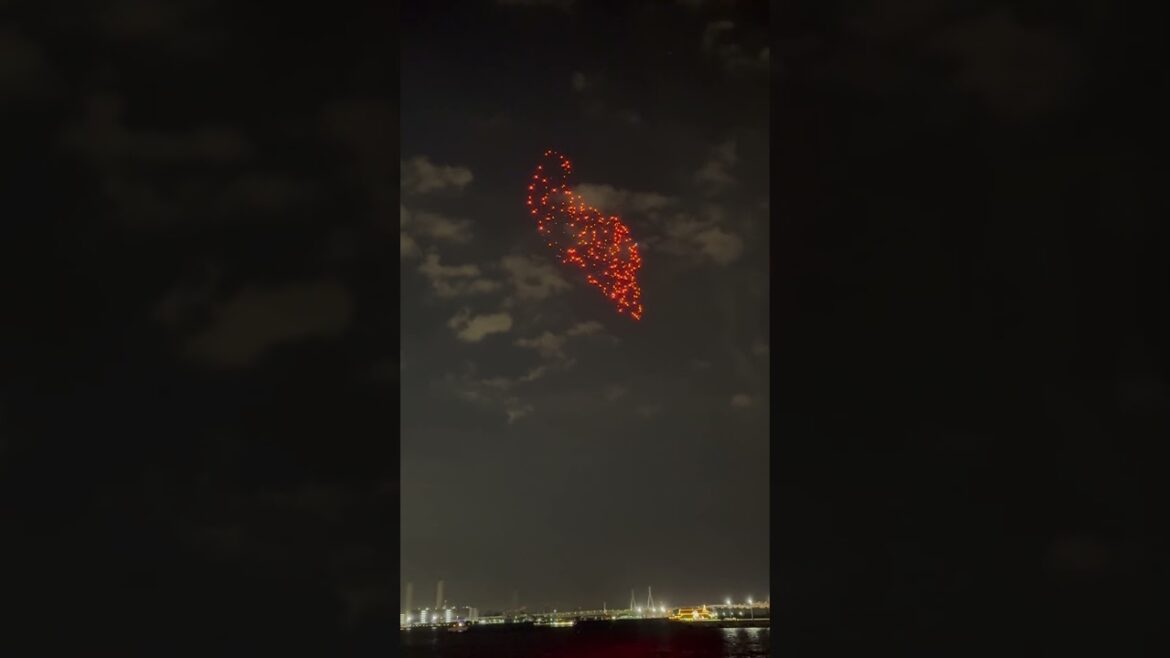 coca cola drone show yokohama japan#cocacoladroneshow# yokohamadroneshow#shorts