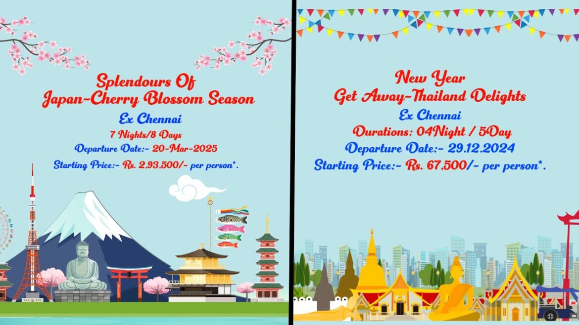 Explore the World with IRCTC! Book your International Flight Tour Packages Ex. Chennai.