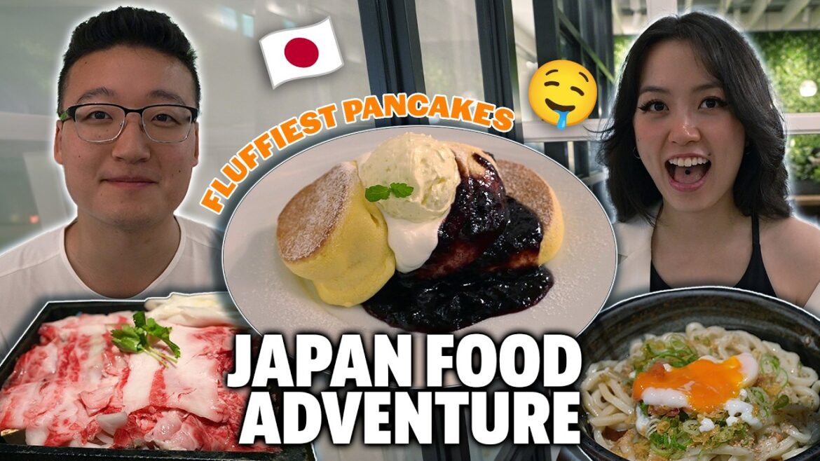 BEST FLUFFY PANCAKES in JAPAN | DINING in OSAKA | 4K Japan travel food couples vlog