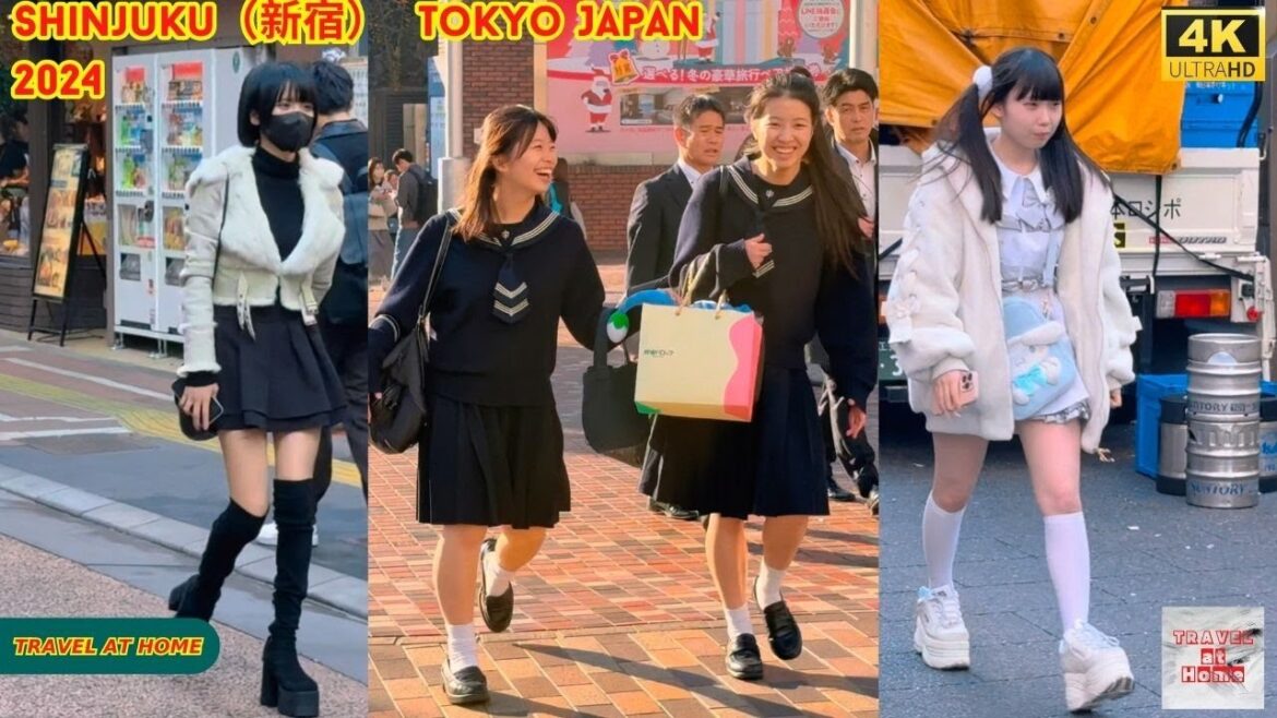 4k hdr japan travel 2024 | Walk in Shinjuku（新宿）Tokyo Japan |  Relaxing Natural City ambience