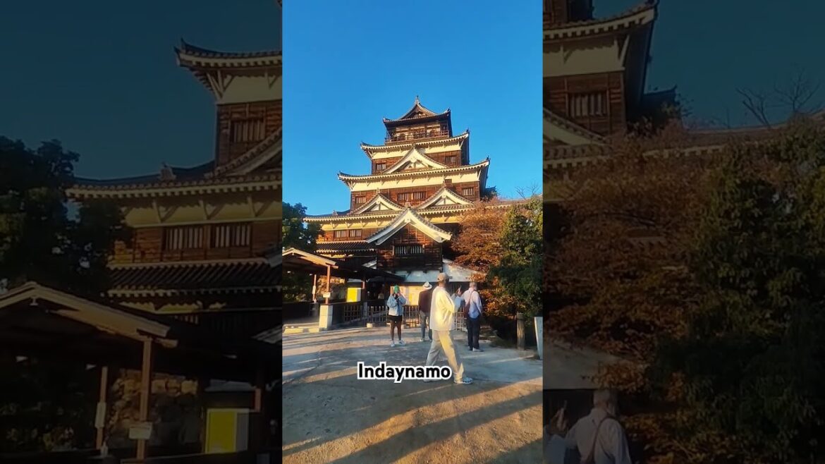 Hiroshima Castle Japan! #satisfying #asmr #hiroshimacastle #castle #travel #japan  #shogun #shorts