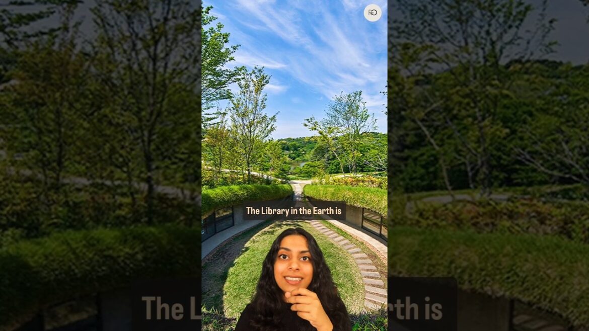 Hidden Library in the Earth: Where Nature Meets Architecture! #library #japan Hidden Library in the Earth: Where Nature Meets Architecture! #library #japan