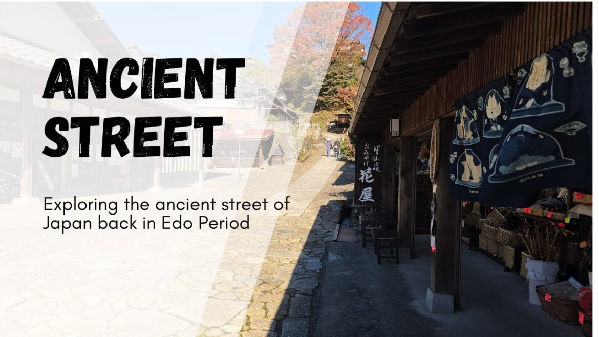 Historic street in Japan Mountain village Historic street in Japan Mountain village