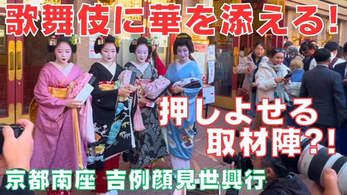 #京都の舞妓さん 京都南座で歌舞伎🏮｢吉例顔見世（かおみせ）興行｣が始まり🎎祇園甲部の芸舞妓さんによる花街総見が華を添えました～Maiko・Kabuki・Minamiza Kyoto Japan