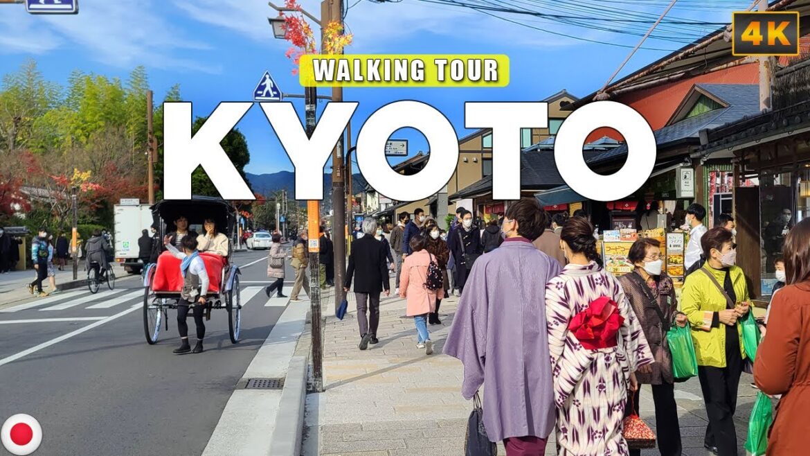 Kyoto Japan - Autumn Walk in Kyoto, Arashiyama & Gion District 4K Walking Tour