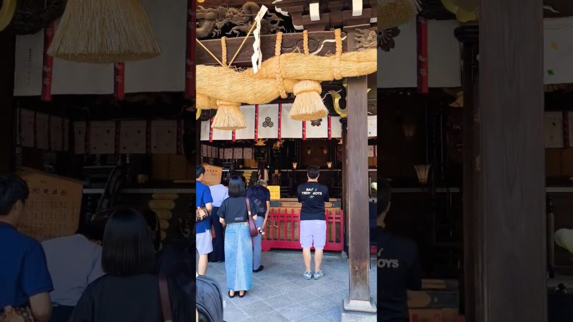 People praying in kushida shrine #shinto #kushida #fukuoka #japan #temple
