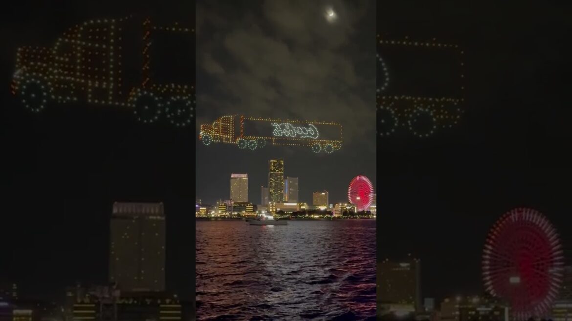 coca cola drone show yokohama 2024#cocacoladroneshow#yokohamadroneshow#shortscocacoladroneshow