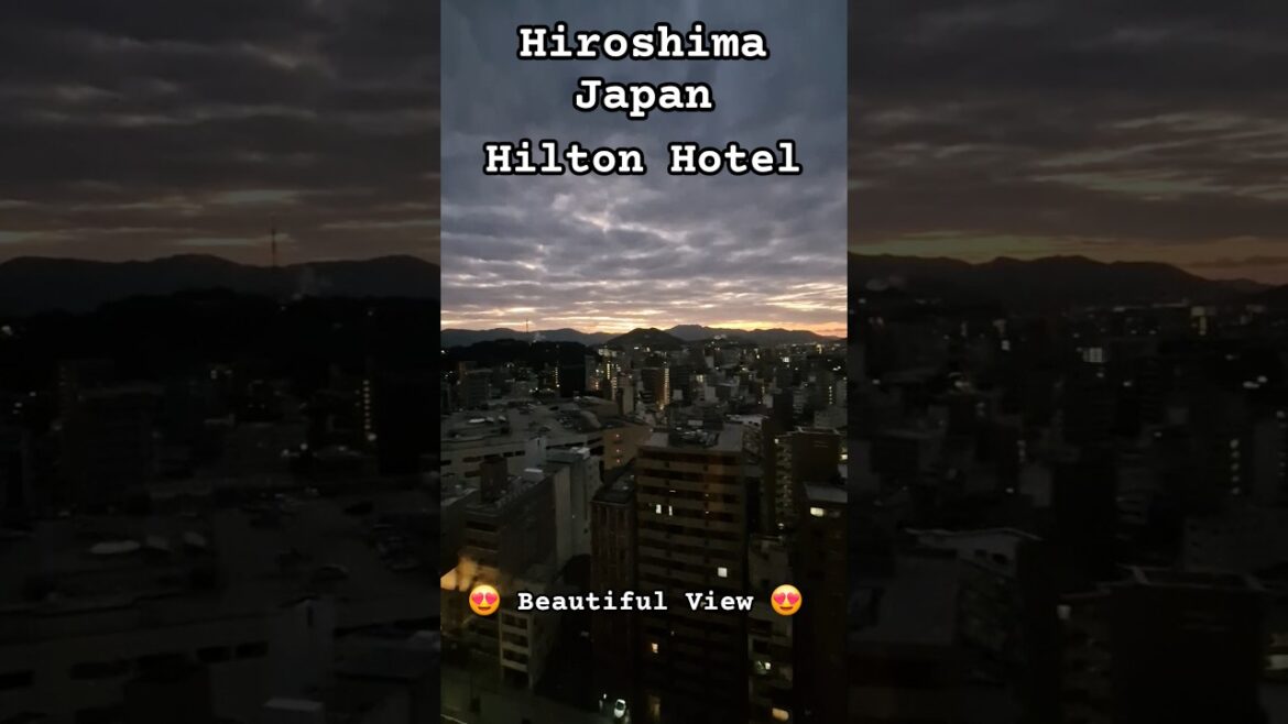 Morning Sunrise Over Hiroshima City & Mountains | Scenic View from Hilton Hiroshima | 4K | #shorts