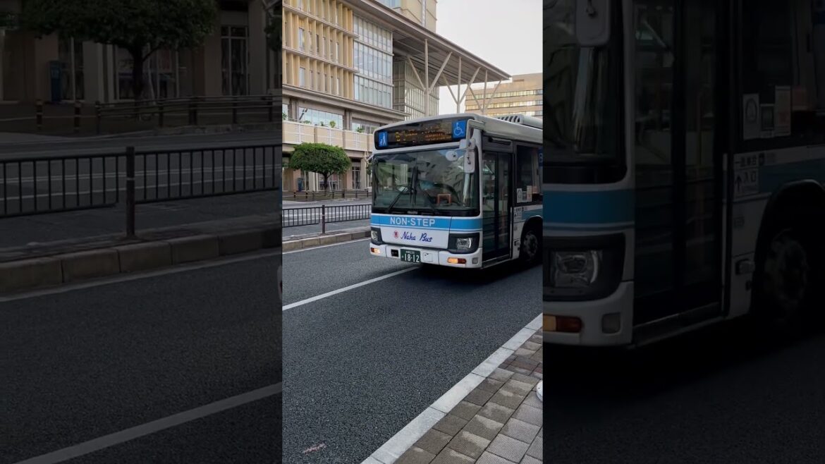 【沖縄】意外と全国的には珍しい？新車顔だけど方向幕が3色LEDの那覇バス発車シーン #shorts