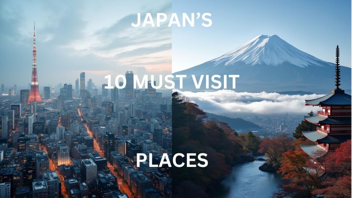 Top 10 Must Visit Places in Japan 2025. Travel video.