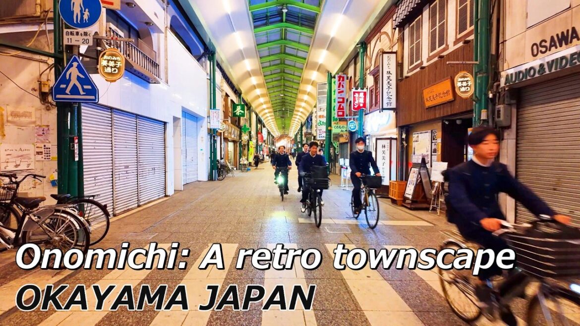 The port town has a streetscape that combines a modern beautiful station and a retro shopping street The port town has a streetscape that combines a modern beautiful station and a retro shopping street