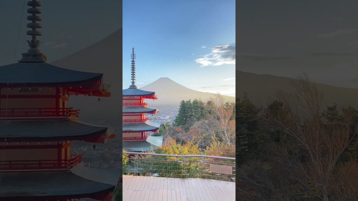 Mount Fuji: Japan's Iconic Beauty 🗻🌸 #travel #explore #nature #adventure #asia #shorts #japan