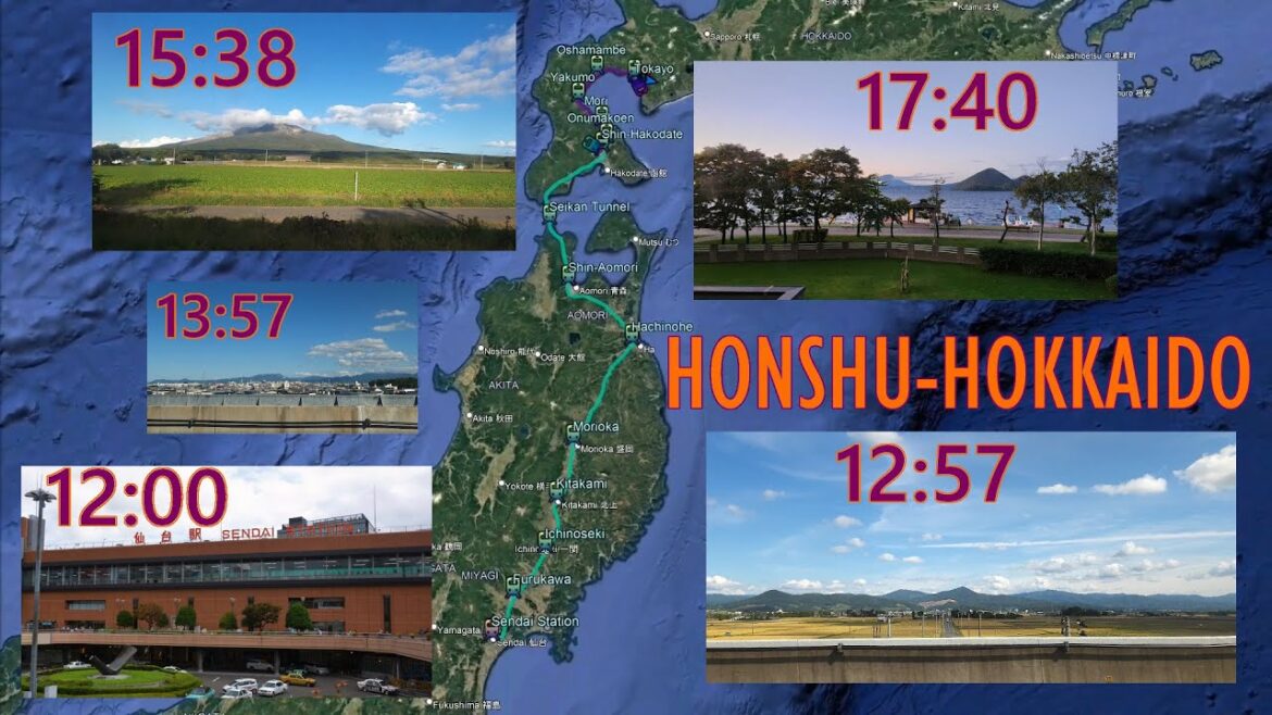Sendai to Toyako-onsen by Shinkansen, Hokuto (Rail Scenery) (4K 60fps)