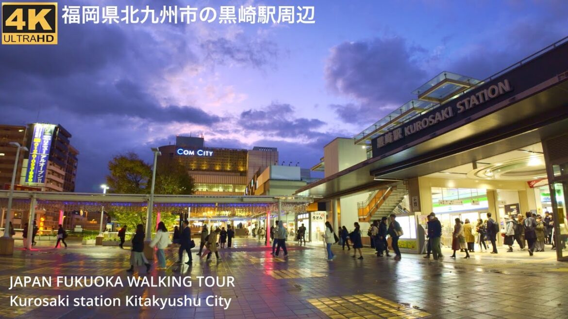 福岡県北九州市の黒崎駅周辺を歩く4k hdr Japan walking tour around Kurosaki station Kitakyushu city Fukuoka pref.Japan