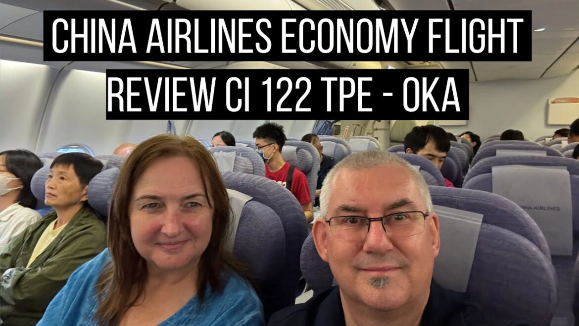 China Airlines CI 122 Taipei to Naha Okinawa Japan Economy Flight Review
