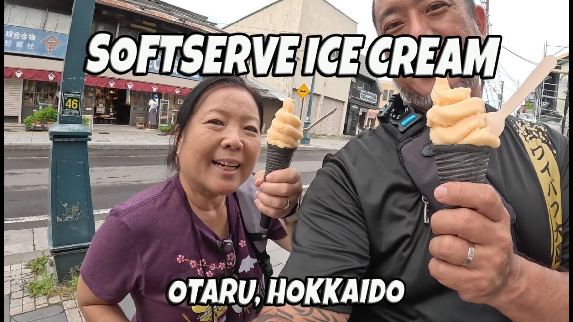 Otaru Walk | Softserve Ice Cream | Otaru Station | Sapporo Station | Hokkaido Japan #16