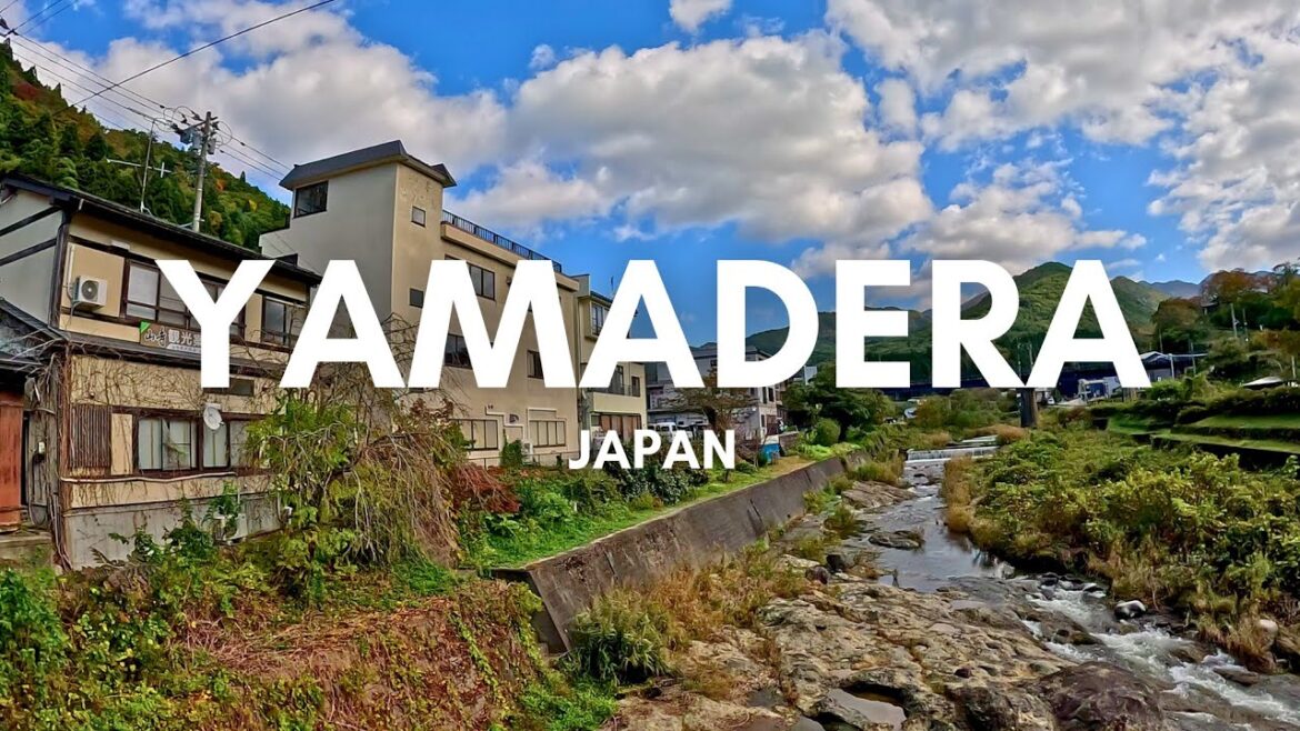 Streets of Yamadera, Yamagata in Japan