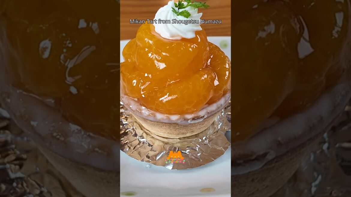 Mikan Tart from Shougetsu in Numazu, Japan #japanfood #dessert #lovelive #lovelivesunshine  #cake