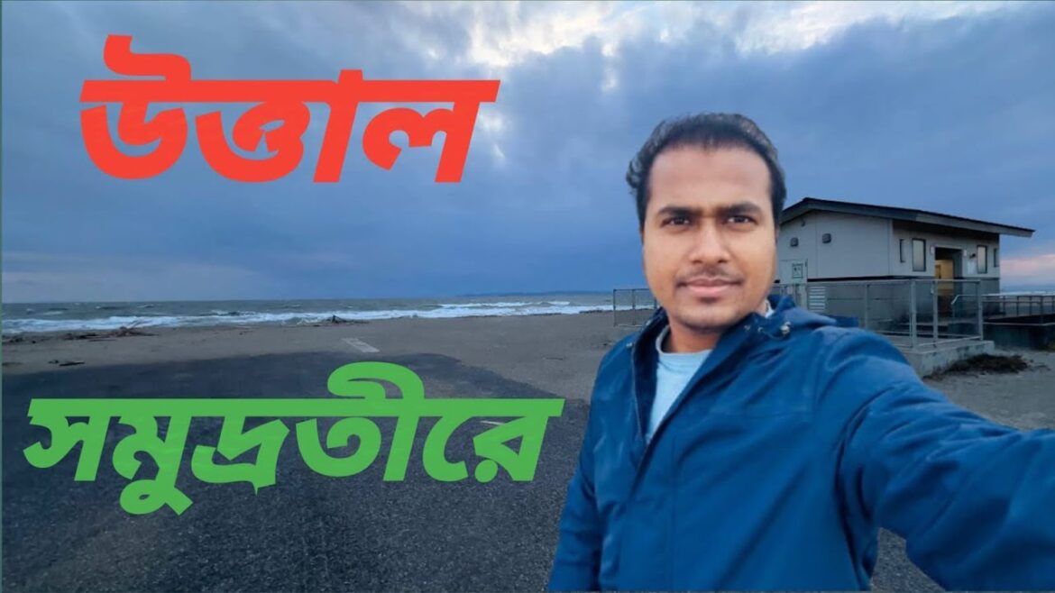 জাপানের উত্তাল সমুদ্রতীরে 🇯🇵 On the stormy seashore of Japan