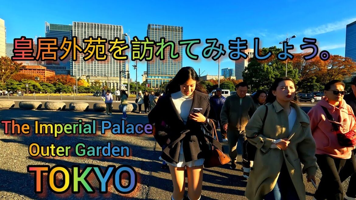 [4K] Walking Tour around the Imperial Palace Outer Garden. Tokyo, Japan.