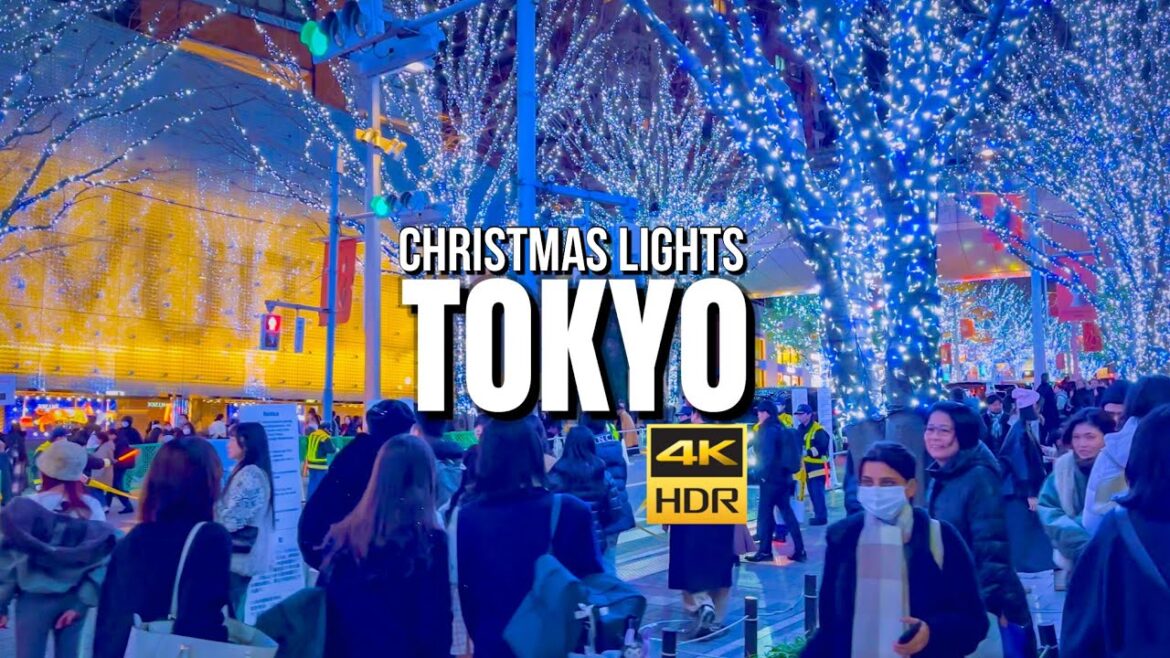 Tokyo Christmas Walking Tour 2024 【4K HDR】| Roppongi Christmas Lights