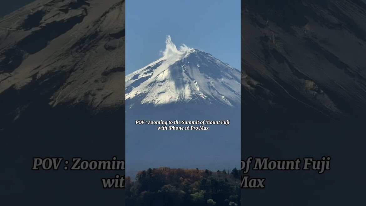 Watch as my iPhone 16 Pro Max zooms all the way to top of #MtFuji #japan #travel #shortsvideo