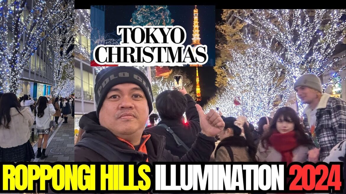 "🎄 Explore Tokyo's Roppongi Hills Christmas Illumination 2024 & Magical Market Tour! ✨"