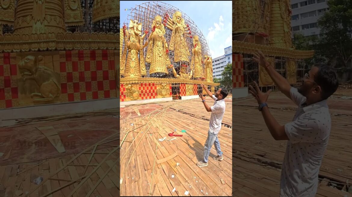 কলকাতার সবচেয়ে বড় দুর্গা 😱  Sodepur Sahid Colony 2024 #shortsfeed #shortsviral #shorts #durgapuja