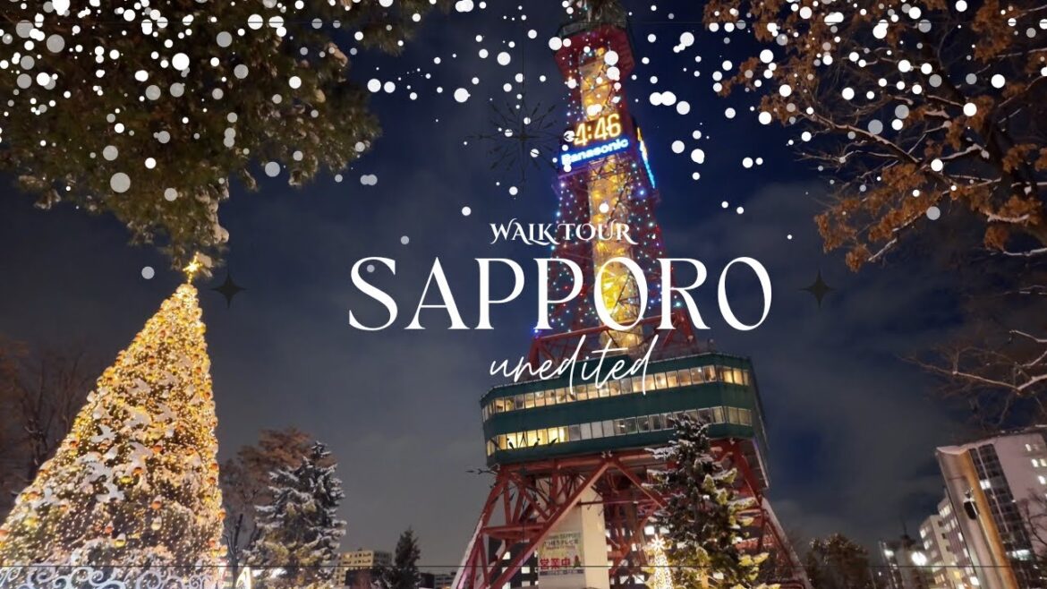 Hokkaido Walk Tour | Sapporo TV Tower | Christmas 2024 | Winter ❄️