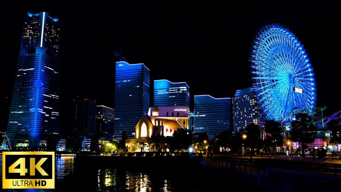 Yokohama Night Walk Minatomirai【4K】 Yokohama Night Walk Minatomirai【4K】