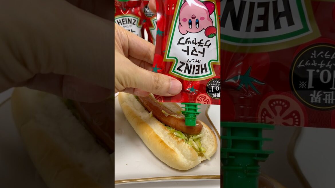 Kirby Heinz Ketchup with Hot Dog #shorts