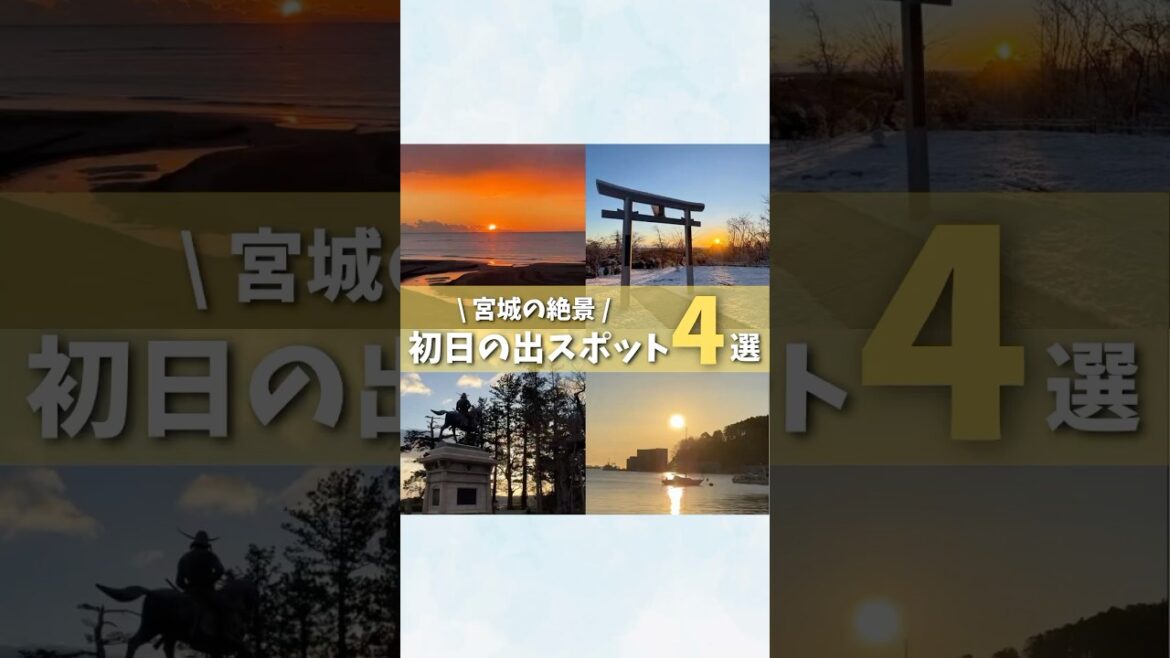 【宮城旅行】間違いない景色！初日の出スポット4選 #初日の出 #絶景 #宮城旅行 #宮城観光 #金蛇水神社 #japantravel #japantrip #shrine  #shorts #日の出